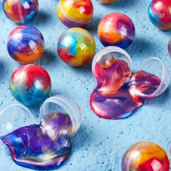 JOYIN Slime Ball Party Favors  24 Pack Stretchy NonSticky MessFree Slime for Stress Relief  Safe for Girls and Boys  Classroom Rewards and Christmas Party SuppliesGalaxy Slime Ball