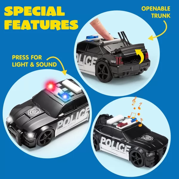 JOYIN Toddler Truck Toys for 3 4 5 6 7 Year Old Boys  Police Car Toy Set Emergency Vehicle Playset Kids Toys Cars Friction Powered Car with Lights and Sounds Birthday Gifts for Boys Girls Age 39Police Vehicle Playset