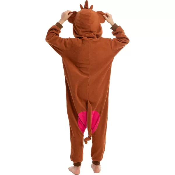 Spooktacular Creations Halloween Child Pajamas Jumpsuit Monkey for Kids Toddler Halloween Dress Up Animal Plush Sleepwea