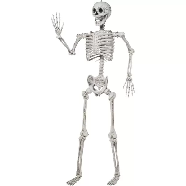 JOYIN 56 FT Halloween Posable Life Size Skeleton Full Body Realistic Bones with Movable Joints for Halloween Indoor and Outdoor Decoration WhiteWhite