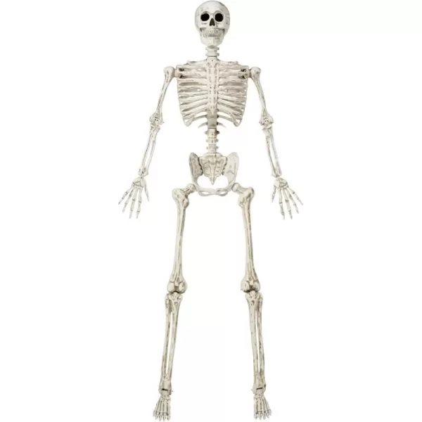JOYIN 69 FT Halloween Skeleton Posable Plastic Full Body Realistic Human Bones with Movable Joints for Indoor Outdoor Halloween Props Spooky Scene Party DecorationsWhite No ScrewdriverWhite
