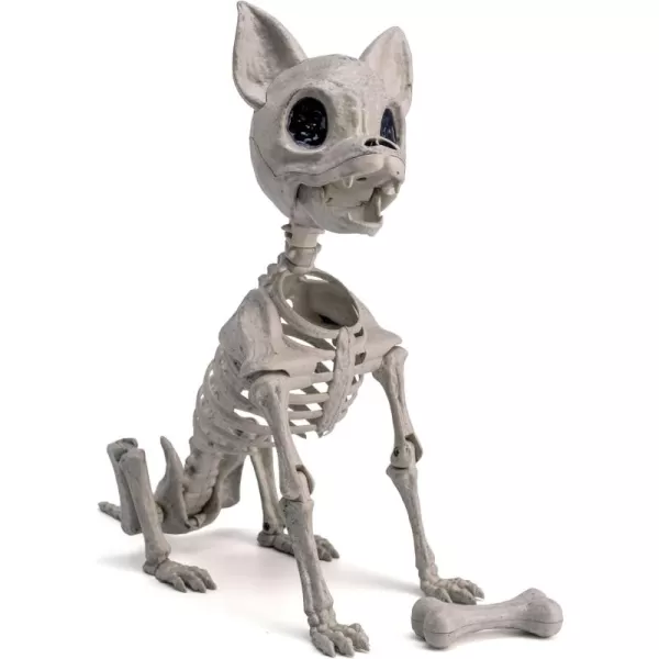 JOYIN Halloween Plastic Chihuahua Dog Skeleton 126 inches Plastic Puppy Bones Skeleton with Posable Joints for Halloween Indoor Outdoor Skeleton Decorations Graveyard Party Decor