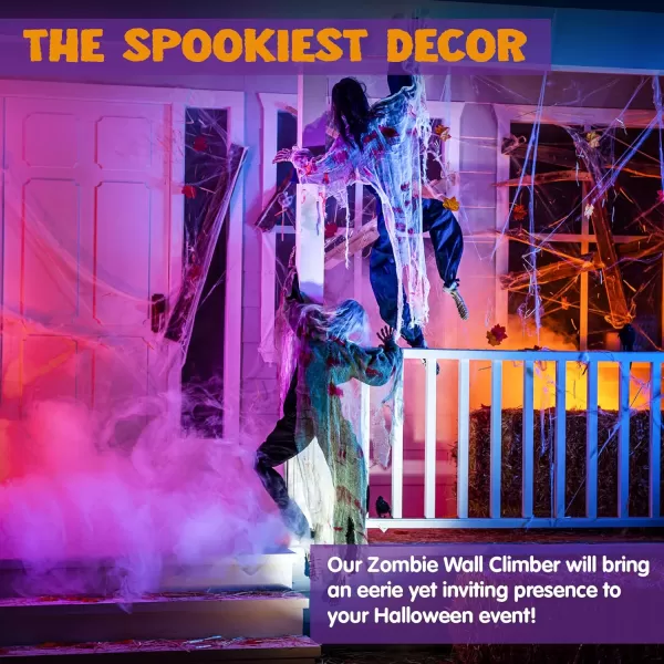 JOYIN 2 Pack 47quot Halloween Climbing Zombies Wall Decoration Halloween Climbing Dead Zombie Decoration for Halloween Haunted House Prop Decor Halloween Outdoor Yard Holiday Party Decoration