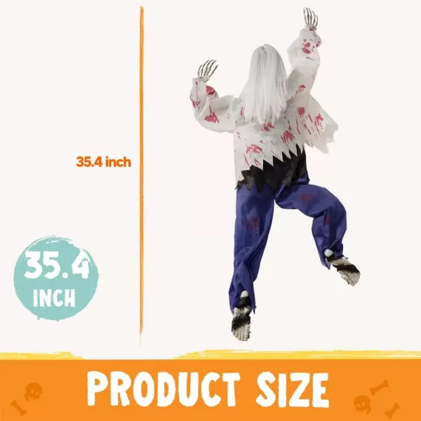 JOYIN 354 Halloween Climbing Zombies Wall Decoration Halloween Life Size Climbing Dead Zombie for Halloween Haunted House Prop Decor Halloween Outdoor Yard Wall Decoration