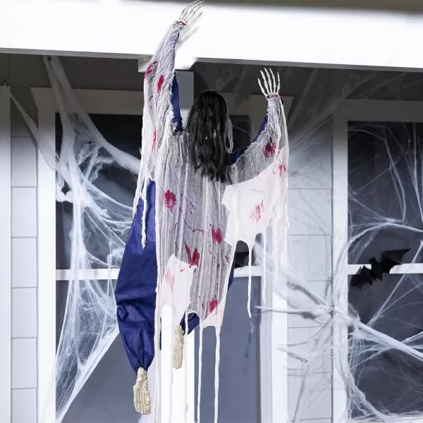 JOYIN 47quot Halloween Climbing Zombie Decoration with bloodstains Halloween Hanging Decorations Scary Halloween Pros for Haunted House Dcor Halloween Indoor and Outdoor Yard Decorations63