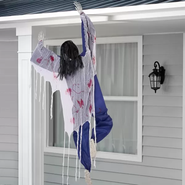 JOYIN 47quot Halloween Climbing Zombie Decoration with bloodstains Halloween Hanging Decorations Scary Halloween Pros for Haunted House Dcor Halloween Indoor and Outdoor Yard Decorations63
