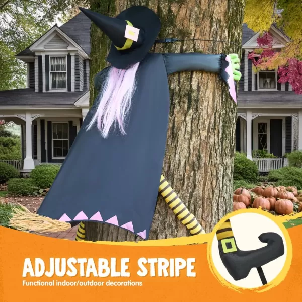 JOYIN 60 Halloween Crashing Witch Decorations Outdoor with Pink Hair Halloween Crashing Witch Into Tree Decoration for Indoor Outdoor Haunted House Prop Tree Patio Porch Party DecorPink Hair