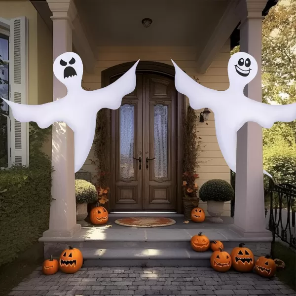 JOYIN Halloween 2 Pcs 53 Tree Wrap Ghost Decoration Smiling Ghost Design Decorations for Halloween Outdoor Lawn Tree Decor Ghost Party SuppliesHaunted House Wrap DecorationsFunny Ghosts