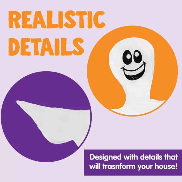JOYIN Halloween 2 Pcs 53 Tree Wrap Ghost Decoration Smiling Ghost Design Decorations for Halloween Outdoor Lawn Tree Decor Ghost Party SuppliesHaunted House Wrap DecorationsFunny Ghosts