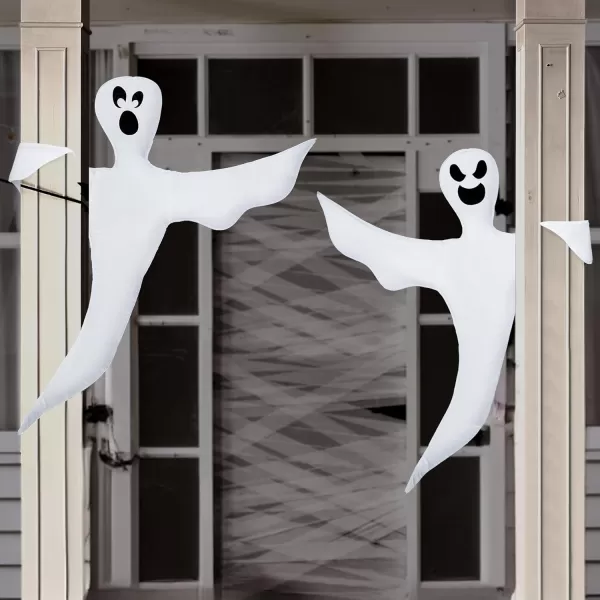 JOYIN Halloween 2 Pcs Tree Wrap Ghost Decoration Outdoor 47 Bendable Flying Ghost for Trees Yard Lawn Garden Prop Party Supplies Haunted House Indoor DecorCute Ghosts