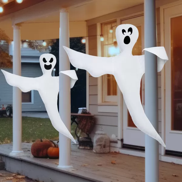 JOYIN Halloween 2 Pcs Tree Wrap Ghost Decoration Outdoor 47 Bendable Flying Ghost for Trees Yard Lawn Garden Prop Party Supplies Haunted House Indoor DecorCute Ghosts