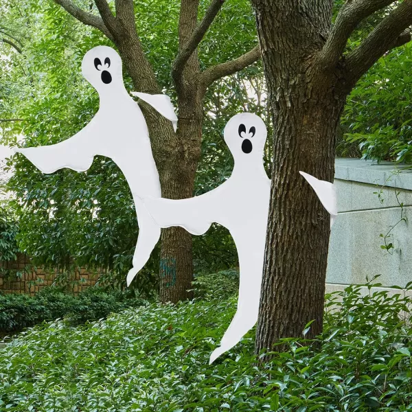 JOYIN Halloween 2 Pcs Tree Wrap Ghost Decoration Outdoor 47 Bendable Flying Ghost for Trees Yard Lawn Garden Prop Party Supplies Haunted House Indoor DecorFunny Ghosts