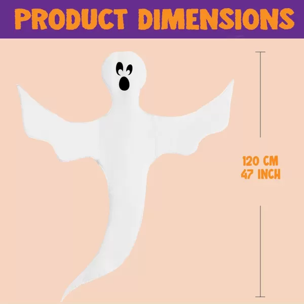 JOYIN Halloween 2 Pcs Tree Wrap Ghost Decoration Outdoor 47 Bendable Flying Ghost for Trees Yard Lawn Garden Prop Party Supplies Haunted House Indoor DecorFunny Ghosts