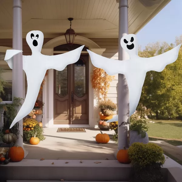 JOYIN Halloween 2 Pcs Tree Wrap Ghost Decoration Outdoor 47 Bendable Flying Ghost for Trees Yard Lawn Garden Prop Party Supplies Haunted House Indoor DecorCute Ghosts