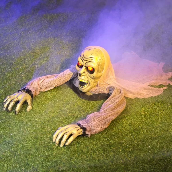 JOYIN Halloween Dcor Groundbreaker Zombie with Sound and Flashing Eyes for Halloween Yard Garden Outdoor Indoor Decorations