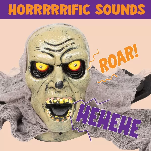 JOYIN Halloween Dcor Groundbreaker Zombie with Sound and Flashing Eyes for Halloween Yard Garden Outdoor Indoor Decorations