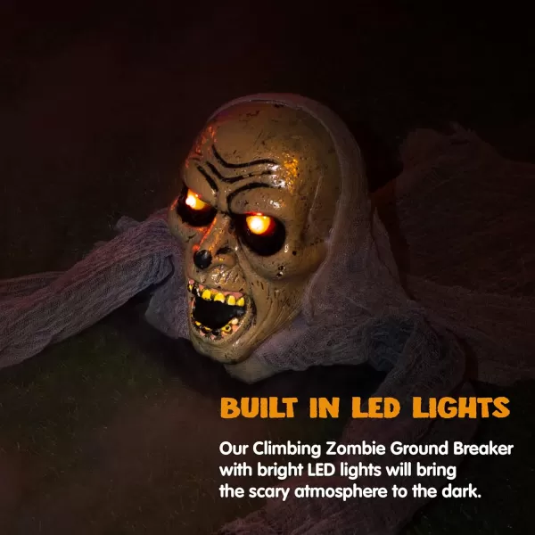 JOYIN Halloween Dcor Groundbreaker Zombie with Sound and Flashing Eyes for Halloween Yard Garden Outdoor Indoor Decorations