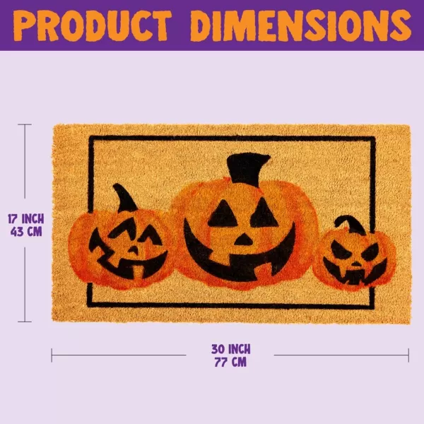 JOYIN Halloween Decoration Pumpkin Patterned Doormat 30x 17 Non Slip Natural Coir Front Door Mat Doorway Rugs Trick or Treat Halloween Decorations Outside Indoor Halloween Decor