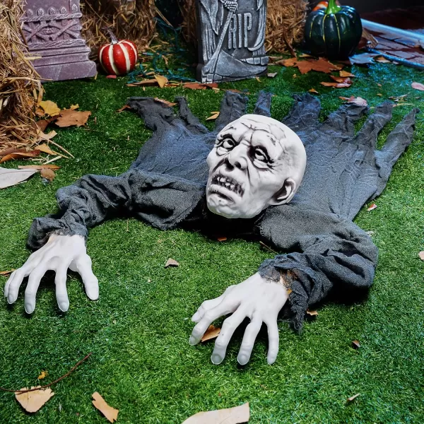 JOYIN Halloween Groundbreaker Outdoor Decoration Lighted Zombie Halloween Outside Graveyard Decor Creepy Halloween Zombies Prop for Yard Lawn Haunted House Scary Halloween Decorations Clearance