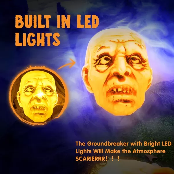 JOYIN Halloween Groundbreaker Outdoor Decoration Lighted Zombie Halloween Outside Graveyard Decor Creepy Halloween Zombies Prop for Yard Lawn Haunted House Scary Halloween Decorations Clearance