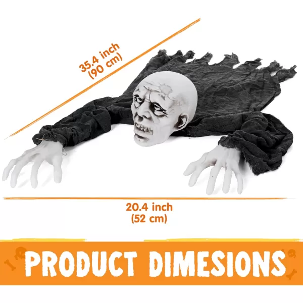 JOYIN Halloween Groundbreaker Outdoor Decoration Lighted Zombie Halloween Outside Graveyard Decor Creepy Halloween Zombies Prop for Yard Lawn Haunted House Scary Halloween Decorations Clearance