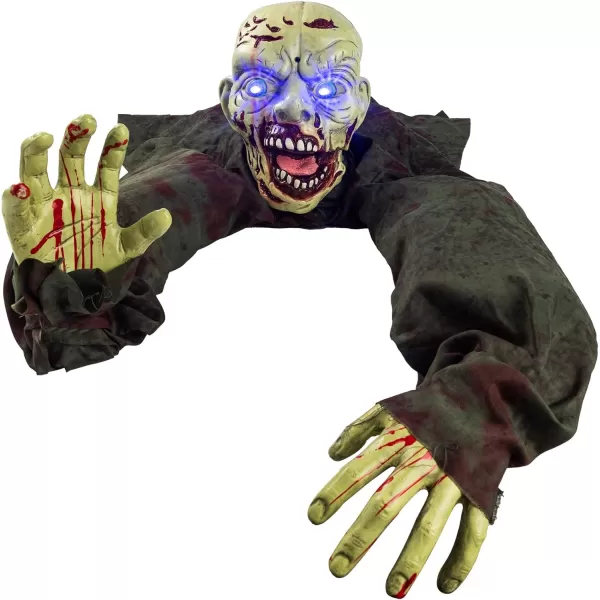 JOYIN Halloween Outdoor Decoration Zombie Groundbreaker with Creepy Sound and Flashing Eyes for Halloween Yard Lawn Patio Haunted House Outdoor Decorations
