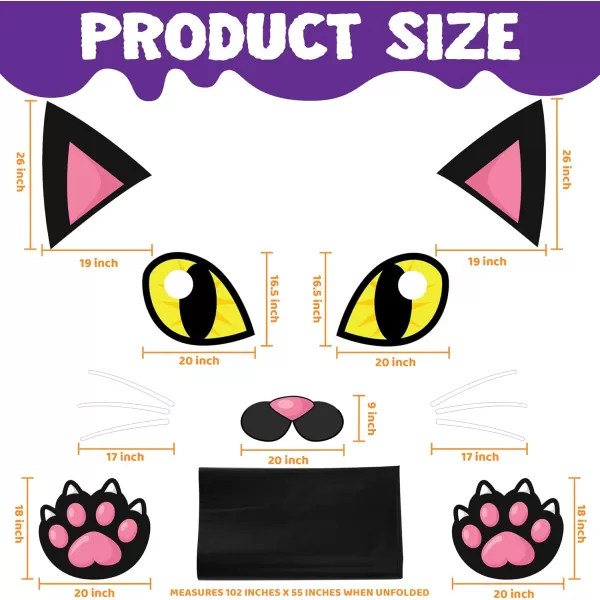 JOYIN Halloween Trunk or Treat Car Decorations Kit with Dalmatian Doggy Design Car Archway Garage Decoration with Dalmatian Dog Paper Board and PE Tablecloth for for Halloween Decoration Garage DecorCat