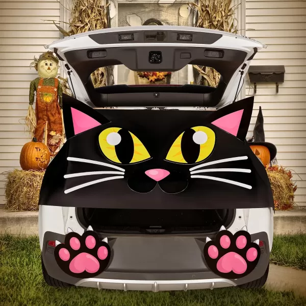 JOYIN Halloween Trunk or Treat Car Decorations Kit with Dalmatian Doggy Design Car Archway Garage Decoration with Dalmatian Dog Paper Board and PE Tablecloth for for Halloween Decoration Garage DecorCat