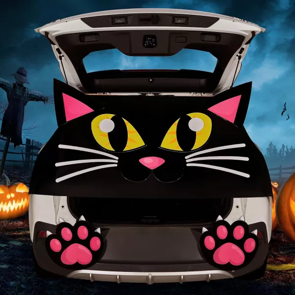JOYIN Halloween Trunk or Treat Car Decorations Kit with Dalmatian Doggy Design Car Archway Garage Decoration with Dalmatian Dog Paper Board and PE Tablecloth for for Halloween Decoration Garage DecorCat