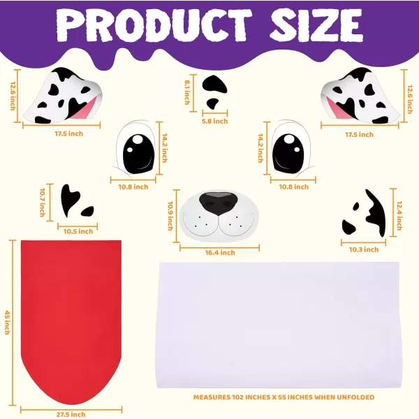 JOYIN Halloween Trunk or Treat Car Decorations Kit with Dalmatian Doggy Design Car Archway Garage Decoration with Dalmatian Dog Paper Board and PE Tablecloth for for Halloween Decoration Garage DecorDog