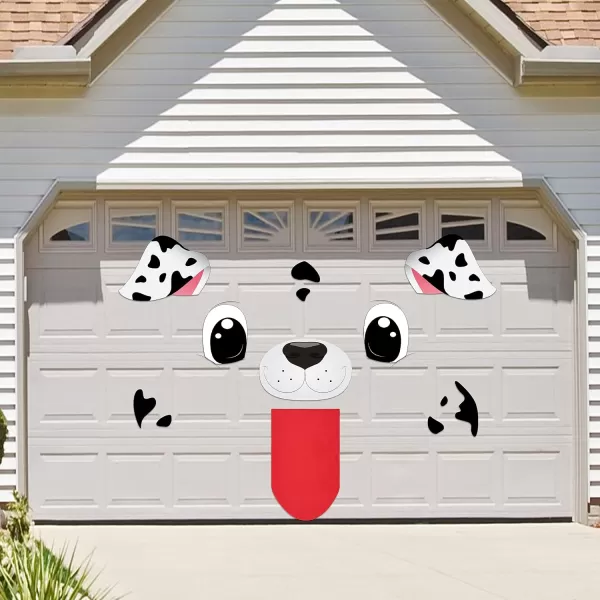 JOYIN Halloween Trunk or Treat Car Decorations Kit with Dalmatian Doggy Design Car Archway Garage Decoration with Dalmatian Dog Paper Board and PE Tablecloth for for Halloween Decoration Garage DecorDog
