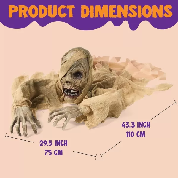 JOYIN Halloween Zombie Groundbreaker Decoration Zombie Groundbreaker with Lightup Eyes and Creepy Sound Sound Activation for Halloween Outdoor Lawn Yard Patio Decoration Haunted House Props
