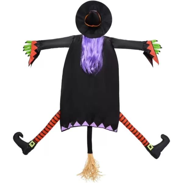 JOYIN Halloween Crashing Witch into Tree Halloween Decoration with Purple Hair Halloween Outdoor Indoor Decor for Haunted House Prop Porch Yard Patio Decoration