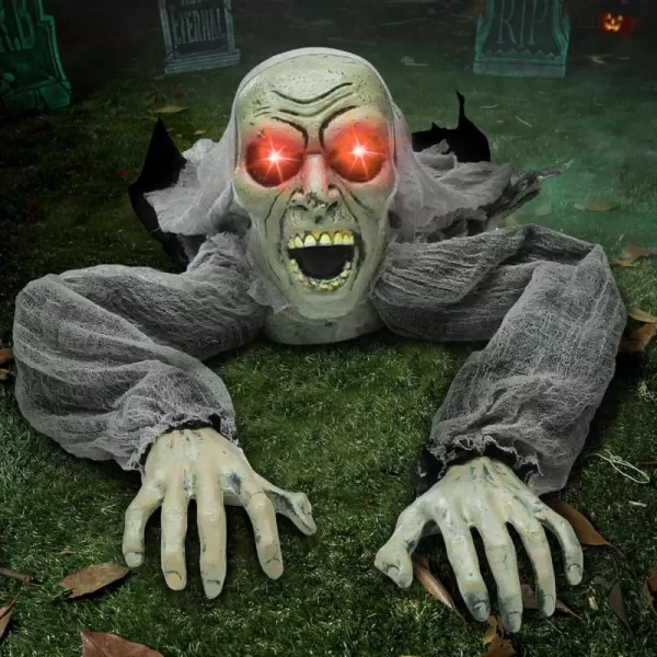 JOYIN Halloween Dcor Groundbreaker Zombie with Sound and Flashing Eyes for Halloween Yard Garden Outdoor Indoor Decorations