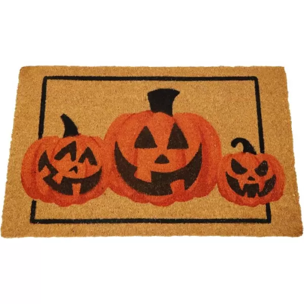 JOYIN Halloween Decoration Pumpkin Patterned Doormat 30x 17 Non Slip Natural Coir Front Door Mat Doorway Rugs Trick or Treat Halloween Decorations Outside Indoor Halloween Decor