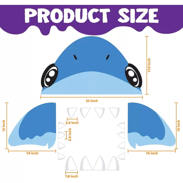 JOYIN Halloween Trunk Or Treat Car Decorations Kit Halloween Decorations Outdoor Indoor Unicorn Car Stickers Haunted House Suv Trunk Archway Car Garage Lawn BalloonsShark