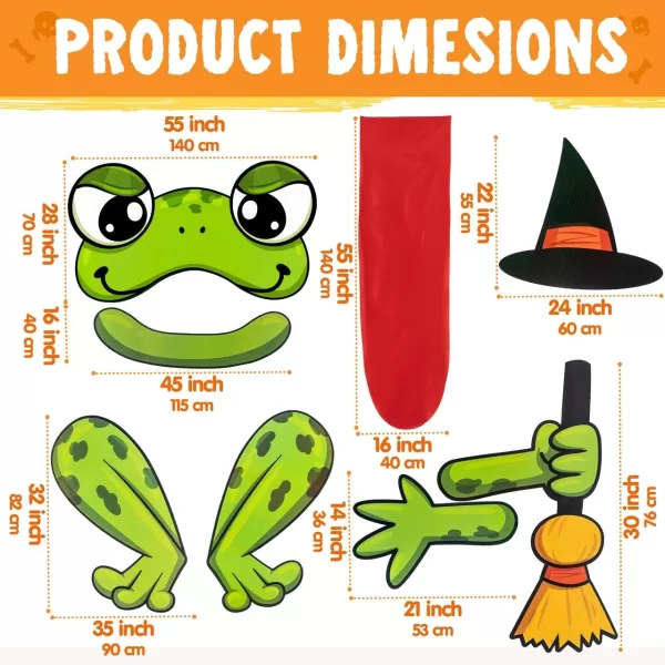 JOYIN Halloween Trunk Or Treat Car Decorations Kit Halloween Decorations Outdoor Indoor Unicorn Car Stickers Haunted House Suv Trunk Archway Car Garage Lawn BalloonsFrog
