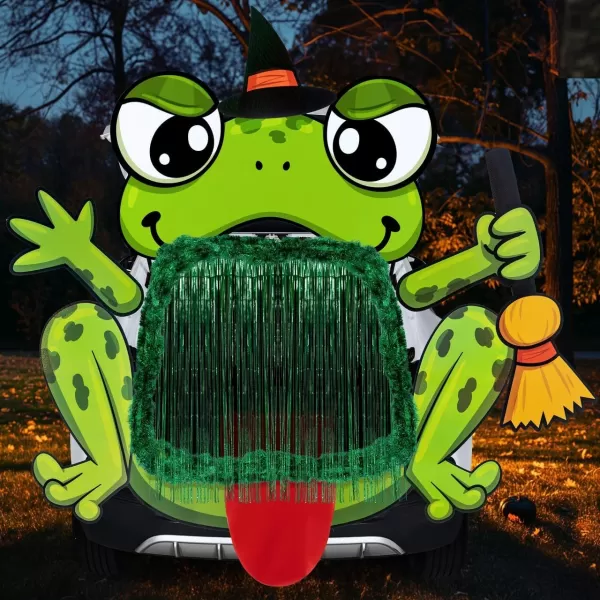 JOYIN Halloween Trunk Or Treat Car Decorations Kit Halloween Decorations Outdoor Indoor Unicorn Car Stickers Haunted House Suv Trunk Archway Car Garage Lawn BalloonsFrog