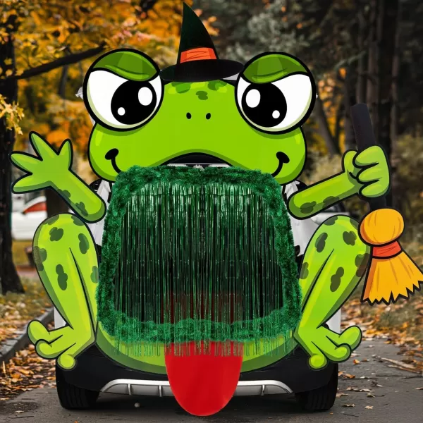 JOYIN Halloween Trunk Or Treat Car Decorations Kit Halloween Decorations Outdoor Indoor Unicorn Car Stickers Haunted House Suv Trunk Archway Car Garage Lawn BalloonsFrog