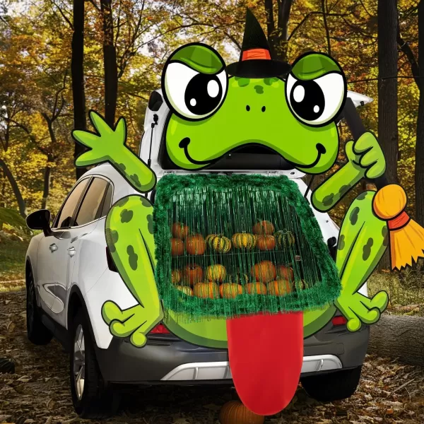JOYIN Halloween Trunk Or Treat Car Decorations Kit Halloween Decorations Outdoor Indoor Unicorn Car Stickers Haunted House Suv Trunk Archway Car Garage Lawn BalloonsFrog