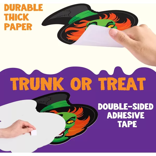 JOYIN Halloween UFO Aliens Trunk Or Treat Car Decorations Kit for SUV Halloween Decorations Outdoor Indoor Decor Planets Haunted House Trunk Archway Car Garage Lawn Balloons Streamer Tinsels StripsWitch