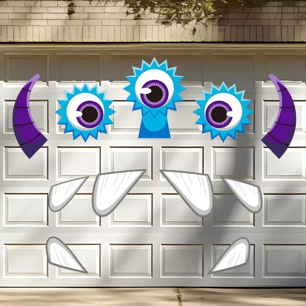 JOYIN Trunk Or Treat Car Decorations Kit Halloween Decorations Outdoor Indoor Frankenstein Car Stickers Haunted House SUV Trunk Archway Car Garage Lawn BalloonsMonster