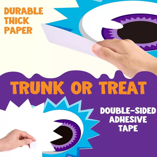 JOYIN Trunk Or Treat Car Decorations Kit Halloween Decorations Outdoor Indoor Frankenstein Car Stickers Haunted House SUV Trunk Archway Car Garage Lawn BalloonsMonster
