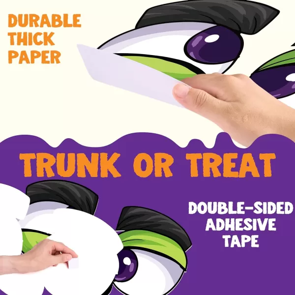 JOYIN Trunk Or Treat Car Decorations Kit Halloween Decorations Outdoor Indoor Frankenstein Car Stickers Haunted House SUV Trunk Archway Car Garage Lawn BalloonsFrankenstein