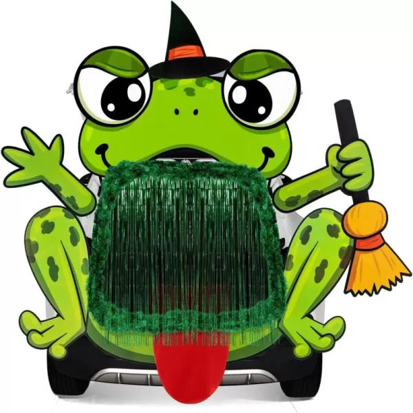 JOYIN Halloween Trunk Or Treat Car Decorations Kit Halloween Decorations Outdoor Indoor Unicorn Car Stickers Haunted House Suv Trunk Archway Car Garage Lawn BalloonsFrog
