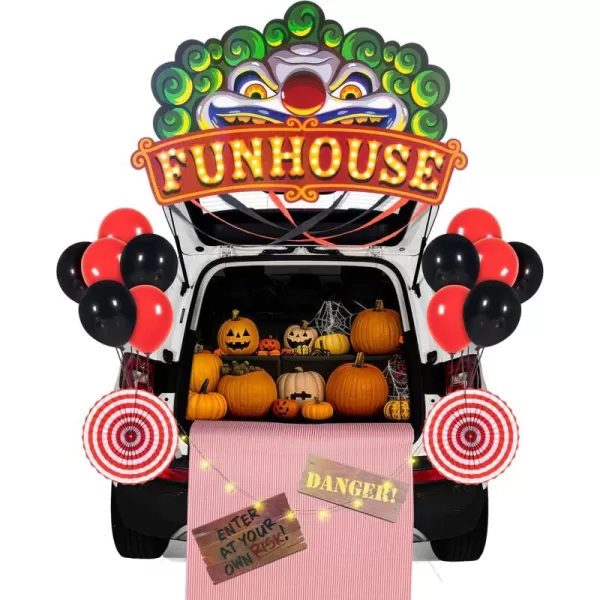 JOYIN Halloween UFO Aliens Trunk Or Treat Car Decorations Kit for SUV Halloween Decorations Outdoor Indoor Decor Planets Haunted House Trunk Archway Car Garage Lawn Balloons Streamer Tinsels StripsCarnival