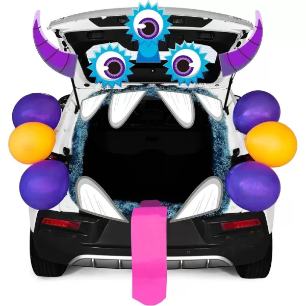 JOYIN Trunk Or Treat Car Decorations Kit Halloween Decorations Outdoor Indoor Frankenstein Car Stickers Haunted House SUV Trunk Archway Car Garage Lawn BalloonsMonster