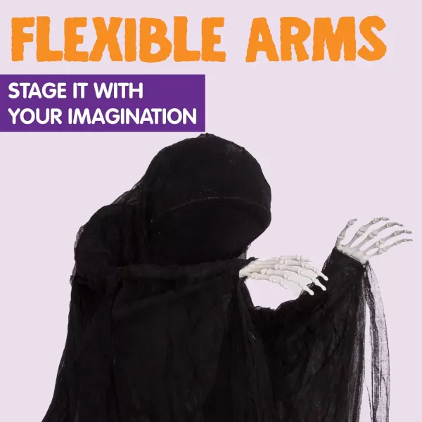 imageJOYIN 63 Halloween Decorations Outdoor Grim ReaperDark Faceless Hanging Ghost Decor in Black Horror Robe for Halloween Yard Tree Graveyard Hanging Decorations Haunted House Outside DecorBlack