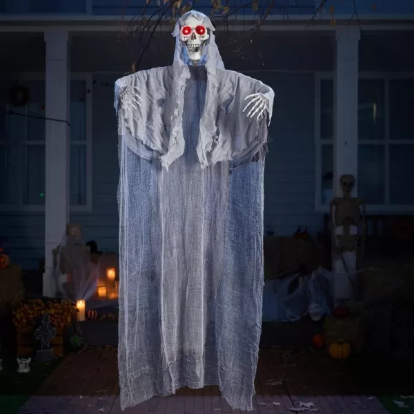 imageJOYIN Halloween 67quot Hanging LightUp Grim Reaper Outdoor Decoration Halloween Skeleton Grim Reaper for Haunted House Prop Dcor
