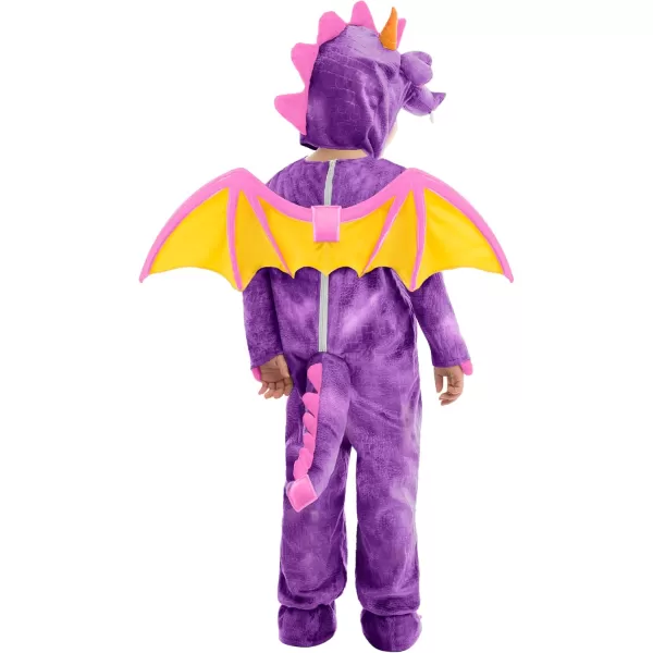 imageSpooktacular Creations Toddler Dinosaur Costume Dragon Costume with Tail Wings for Baby Kids Halloween Dress Up PartyPurple